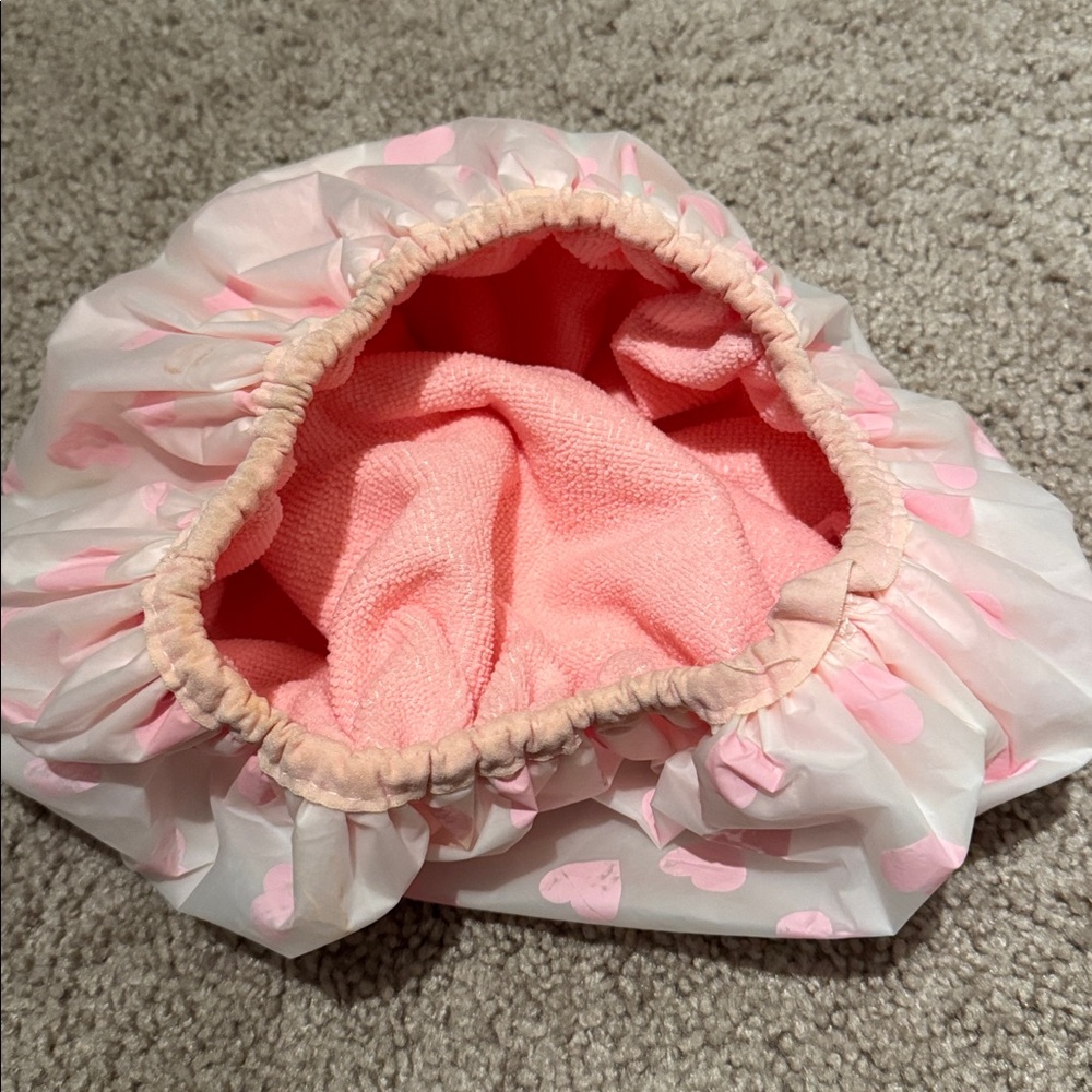 Pink Heart Shower Cap - Picture 2 of 2